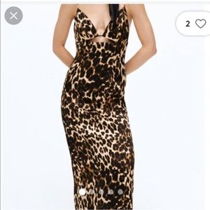 NWT Zara maxi silk dress